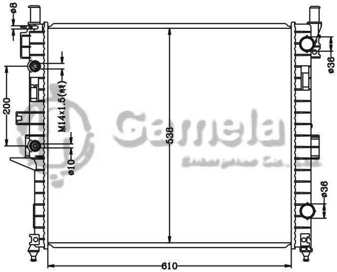 6140115N - Radiator-for-BENZ-ML-CLASS-W163-ML270-98-AT-OEM-163-500-0103