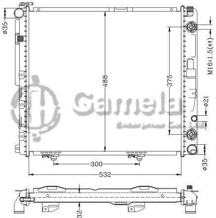 6140116NA - Radiator-for-BENZ-E-CLASS-W124-E250D-84-AT-BENZ-E-CLASS-W124-E300D-84-AT