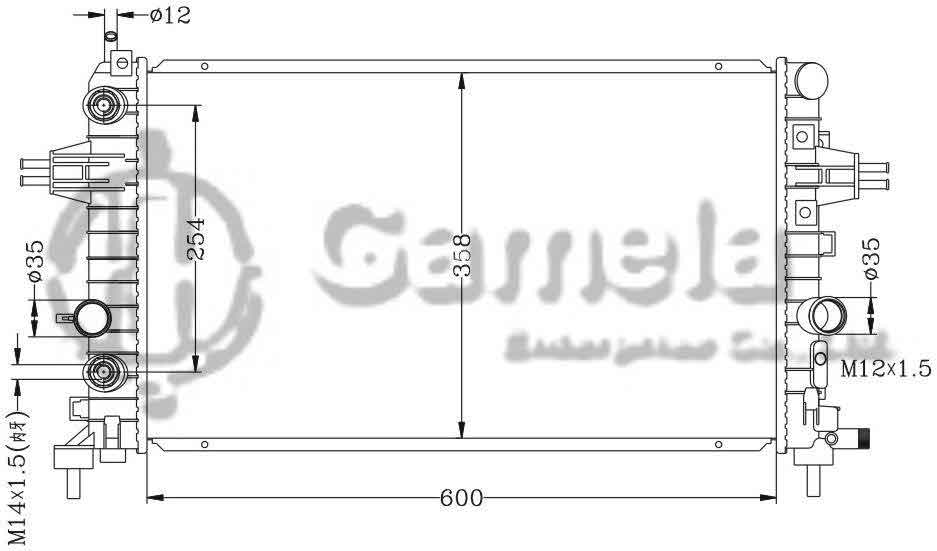 6142027AN - Radiator-for-OPEL-ASTRA-H-1-6i-04-AT-OPEL-ZAFIRA-B-1-6-1-8i-05-AT-OEM-1300266