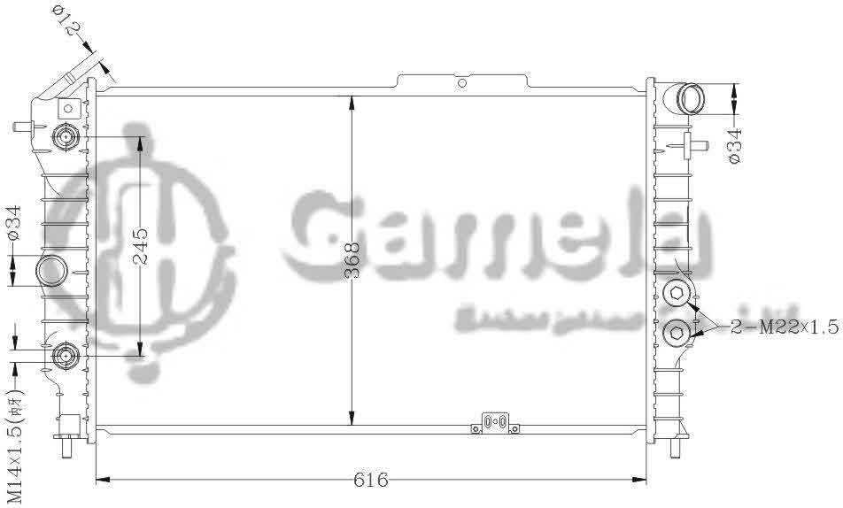 6142031N - Radiator-for-OPEL-CALIBRA-2-0i-90-AT-OPEL-VECTRA-A-88-92-AT-OEM-1300133-1300135