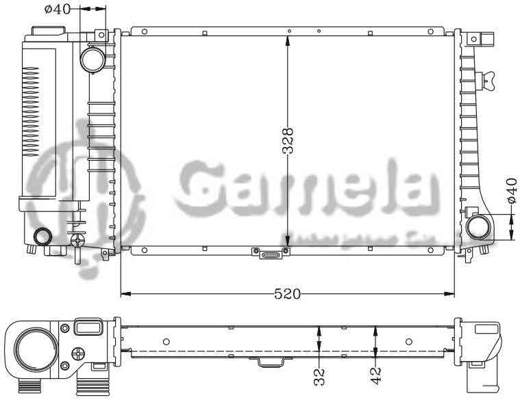 6144004N - Radiator-for-BMW-520i-88-95-MT-OEM-1712986-1719308-1723941