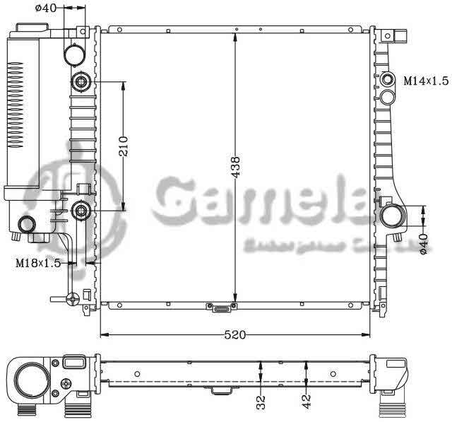 6144009N - Radiator-for-BMW-520-523-528i-95-E39-AT-OEM-1427153-1740695-1742153