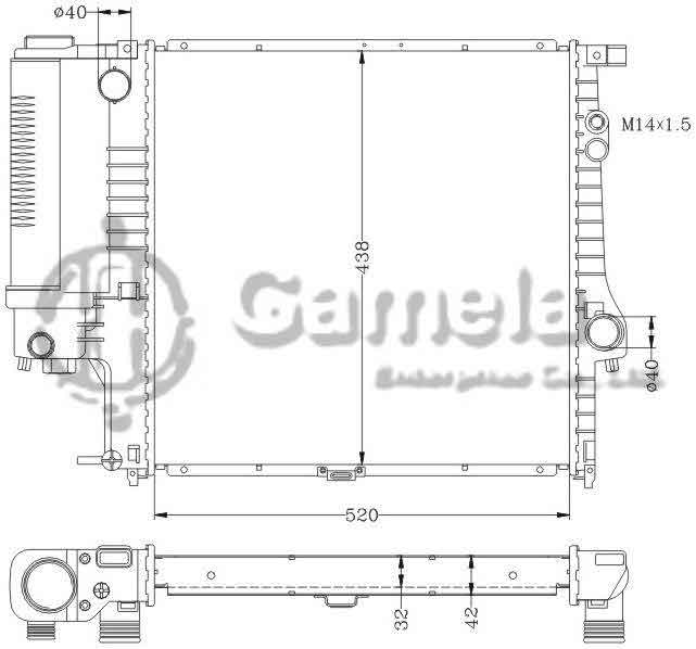 6144010N - Radiator-for-BMW-520-523-528i-95-E39-MT-OEM-1740698-1740699-1742154-1740701