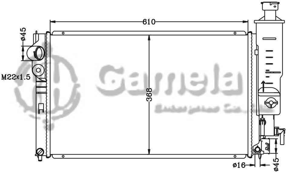 6150014N - Radiator-for-PEUGEOT-405-92-00-MT-OEM-1301-G3-1301-G4-1301-G7-1301-G8-1301-G9-1301-JL-1301-JQ