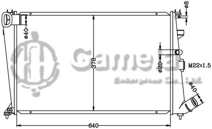 6153005N - Radiator-for-CITROEN-XM-2-0-2-1D-89-MT-OEM-1301-A3-A7-1300-N0-1301-E5-1330-21-96086712-96086715