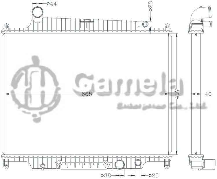 6154012NA - Radiator-for-LAND-ROVER-RANGE-ROVER-SPORT-3-6TD-10-MT-OEM-PCC500300