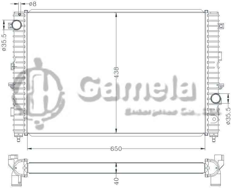 6154014NA - Radiator-for-LAND-ROVER-DISCOVER2-4-0i-V8-98-MT-OEM-PCC000650-PCC107260