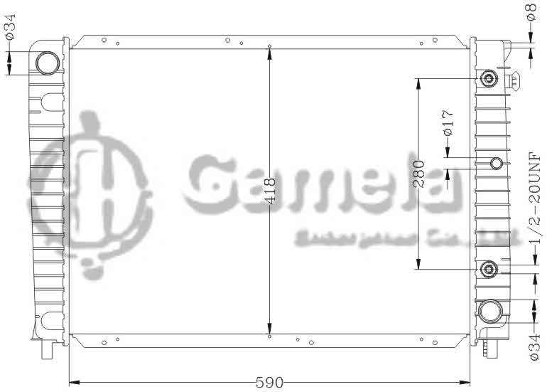 6173005N - Radiator-for-VOLVO-940-90-2-0i-2-3i-AT-OEM-8601002-8603855-DPI-1577-1578