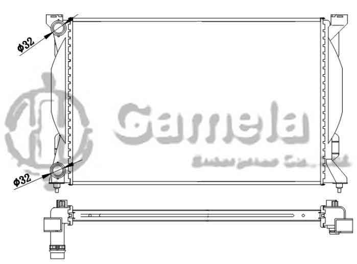 6190121007-T - Radiator-for-AUDI-A4-A4-QUATTRO-L4-1-8-02-06-MT-NISSENS-60304A-OEM-8E0121251A-8E0121251AF