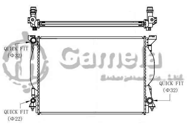 6190121023-T - Radiator-for-AUDI-A4-A6-S4-S6V6-30V-3-0-3-2i-2000-2004-MT-NISSENS-60306A-OEM-8E0121251C