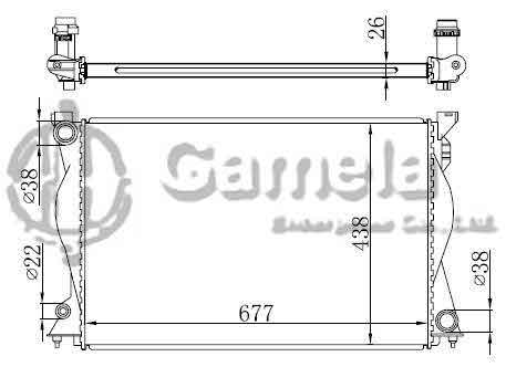 6190121024-T - Radiator-for-AUDI-A6-2-4-04-11-MT-NISSENS-60234A-OEM-4F0121251L-4F0121251T