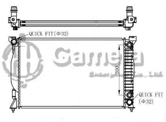 6190121031-T - Radiator-for-AUDI-A4-S4-V6-2-4i-00-09-AT-NISSENS-60300A-OEM-8E0121251P