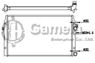 6190121048-T - Radiator-for-AUDI-MT-NISSENS-65012