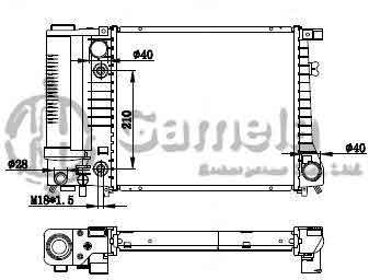 6190213013-T - Radiator-for-BMW-316I-318I-82-93-AT-NISSENS-60731A-OEM-17111719301