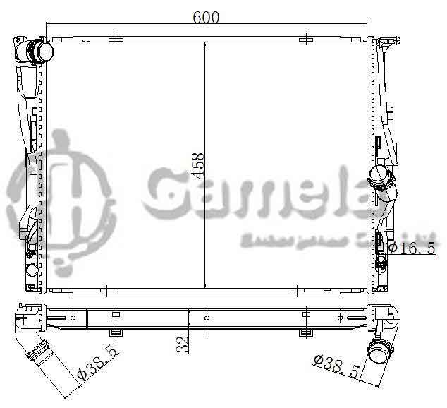 6190213035-T - Radiator-for-BMW-1-E82-E84-E87-E88-3-E90-E91-E92-E93-04-MT-MT-NISSENS-60786A-OEM-17117542199-17117553111