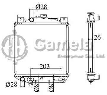 6190322057-T - Radiator-for-CHEVROLET-GMC-CV-Metro-Sprint-L3-L4-1-0-1-3-89-92-AT