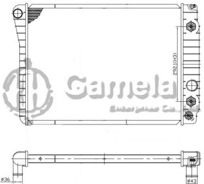 6190322060-T - Radiator-for-CHEVROLET-GMC-CV-GMC-Corvette-V8-5-7-89-96-AT-NISSENS-60924A-OEM-3094929-52460411-52461766-52473260