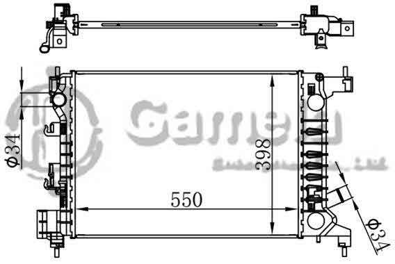 6190322133-T - Radiator-for-CHEVROLET-GMC-Aveo-1-4L-2011-MT-OEM-95460094