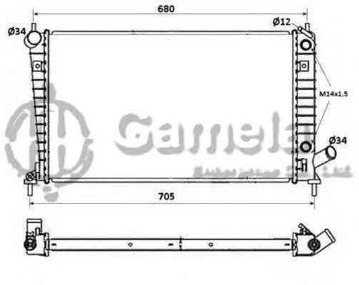 6190322148-T - Radiator-for-CHEVROLET-GMC-SAAB-9-5-9-5-ESTATE-2-0-2-3-97-AT-NISSENS-68001A-OEM-52466798-4575718-5329354