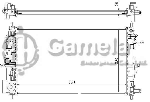 6190322150-T - Radiator-for-CHEVROLET-GMC-CRUZE-J300-2-0-MT-NISSENS-61676