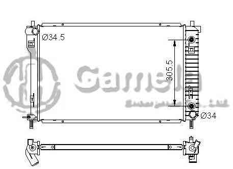 6190322161-T - Radiator-for-CHEVROLET-GMC-CV-Equinox-V6-3-4-06-09-AT-DPI-2879