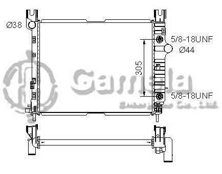 6190407034-T - Radiator-for-DODGE-Dakota-Durango-L4-V6-V8-2-5-3-9-5-9-00-04-AT-OEM-52028816AB-52028816AC-52028818AA-52028818AC-DPI-2294