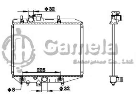 6190408035-T - Radiator-for-DAIHATSU-CHARADE-1-3-87-93-AT-NISSENS-61749-OEM-1640087F12-1640087F11