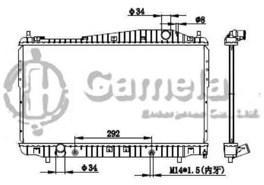 6190423010-T - Radiator-for-DAEWOO-EVANDA-MAGNUS-2-0-2002-AT-NISSENS-61639-OEM-96278702-96475476