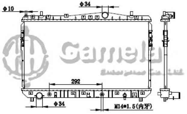 6190423014-T - Radiator-for-DAEWOO-NUBIRA-LACETTI-1-4-1-6-1-8-2003-AT-NISSENS-61634-OEM-96553244-96553243-96271475