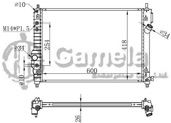 6190423038-T - Radiator-for-DAEWOO-KALOS-AVEO-1-4-1-6-09-10-AT-OEM-96817887