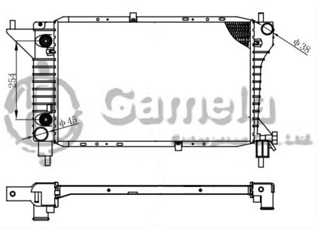 6190604097-T - Radiator-for-FORD-Mustang-V8-4-6-1996-AT-OEM-F6ZH8005AA-F6ZZ8005A-DPI-1775