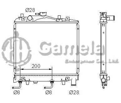 6190604128-T - Radiator-for-FORD-Festiva-L4-1-3-88-93-AT-OEM-E8BZ8005B-E9BZ8005A-DPI-263