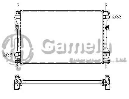 6190604139-T - Radiator-for-FORD-TRANSIT-2-4D-00-06-MT-NISSENS-62044A-OEM-YC1H8005BD-1C1H8005GA