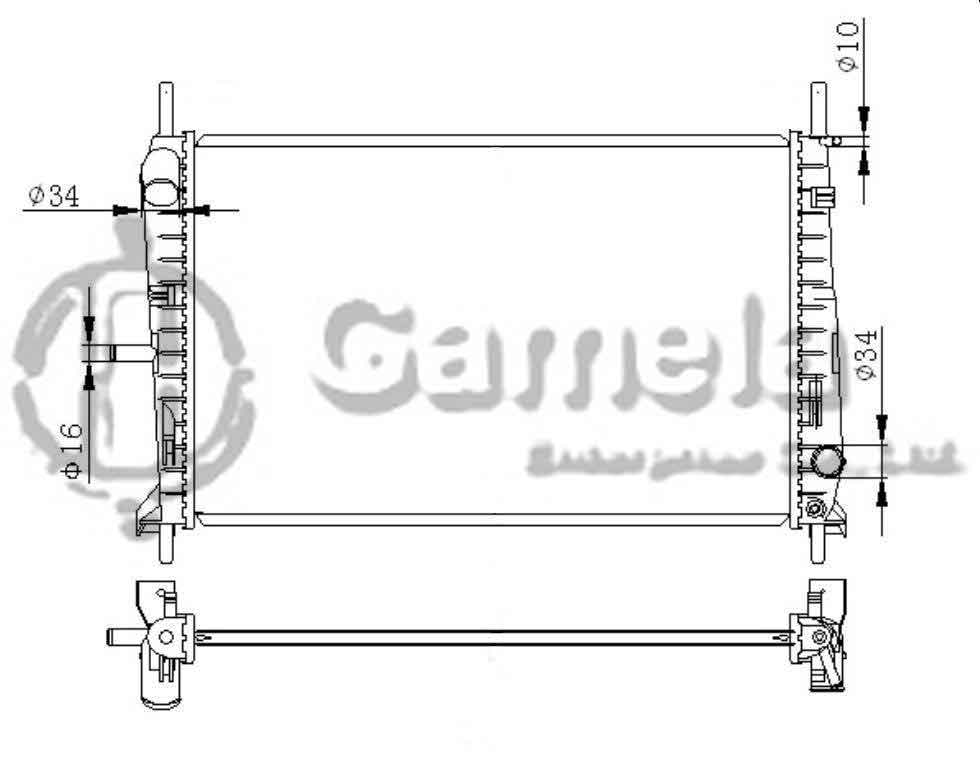 6190604156-T - Radiator-for-FORD-MONDEO-COUGAR-V6-1-8D-2-5i1-93-01-MT-NISSENS-62056A-OEM-1036597-1024051-93BB8005EF