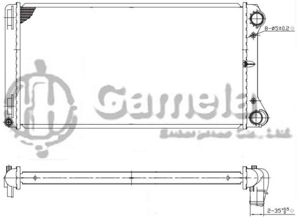 6190620001-T - Radiator-for-FIAT-PUNTO-1-2-1-8-1-9-99-03-MT-NISSENS-61899-OEM-46546944-51714679-51708727