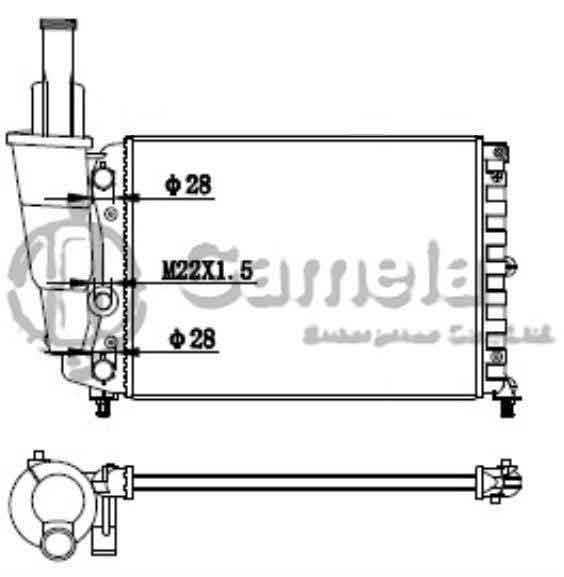 6190620011-T - Radiator-for-FIAT-PUNTO-Van-1-1-93-00-MT-NISSENS-61856-OEM-7745652-7718660-46465015