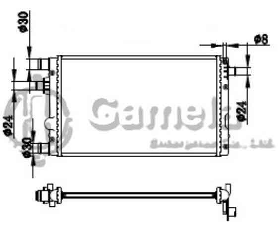 6190620015-T - Radiator-for-FIAT-SEICENTO-1-1-1998-MT-NISSENS-61785-OEM-46558704