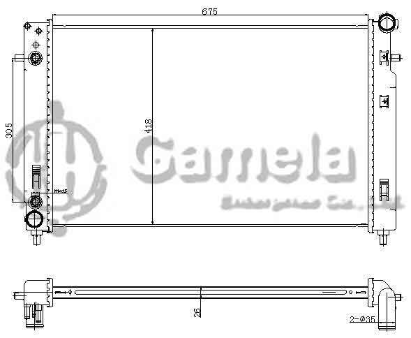 6190812021-T - Radiator-for-HOLDEN-VX-COMMODORE-V8-5-7-00-01-AT-OEM-HOL009CA3