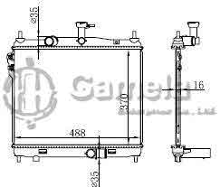 6190825033-T - Radiator-for-HYUNDAI-GETZ1-3-06-MT