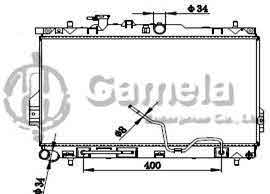 6190825066-T - Radiator-for-HYUNDAI-MATRIX-01-AT-NISSENS-67480-OEM-2531017100-2531017101