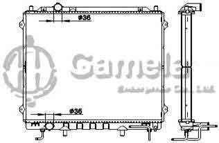 6190825087-T - Radiator-for-HYUNDAI-TERRACAN01-AT-NISSENS-67482-OEM-25310H1930