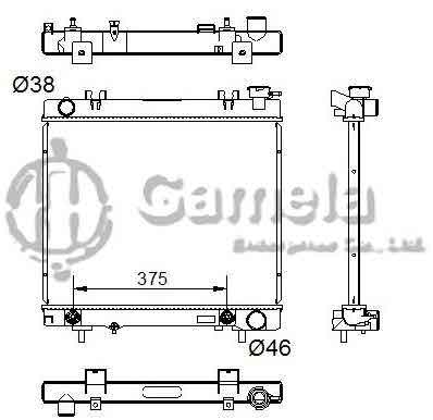 6190919010-T - Radiator-for-ISUZU-DODGE-DAKOTA-V6-V8-3-7-4-7-05-07-AT-DPI-2883