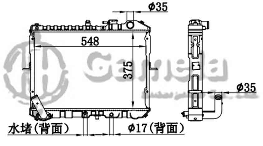 6191109106-T - Radiator-for-KIA-MT