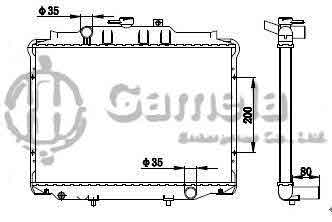 6191302100-T - Radiator-for-MITSUBISHI-DELICA87-93-MT