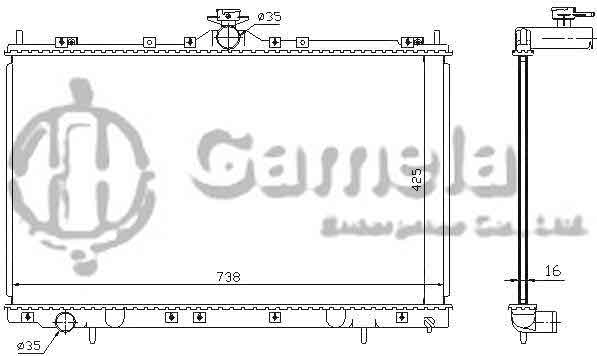 6191302181-T - Radiator-for-MITSUBISHI-GRANDIS-2-4-04-MT-NISSENS-68182-OEM-MN171216