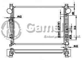 6191304020-T - Radiator-for-MERCEDES-BENZ-W220-S280-S320-97-99-AT-NISSENS-62771A-OEM-2205000003