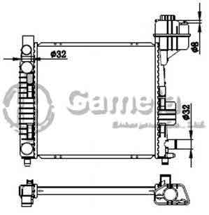 6191304044-T - Radiator-for-MERCEDES-BENZ-W168-A140-A160-97-04-MT-NISSENS-62663-OEM-1685000002