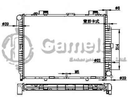 6191304061-T - Radiator-for-MERCEDES-BENZ-W210-E300D-95-02-AT-NISSENS-62689A-OEM-2105001203-2105005503-2105006803-DPI-2069AT