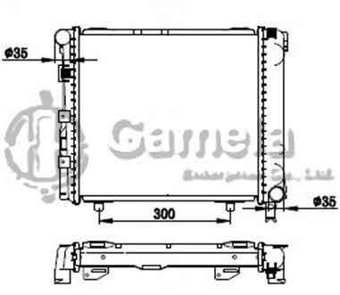 6191304070-T - Radiator-for-MERCEDES-BENZ-W124-200E-230E-W201-190E-84-93-MT-NISSENS-62640-OEM-2015002803