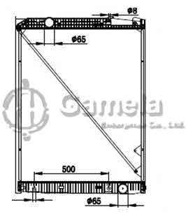 6191304091-T - Radiator-for-MERCEDES-BENZ-TRUCKS-ACTROS-02-AT-NISSENS-62652A-OEM-9425001503-9425000903-9425000603